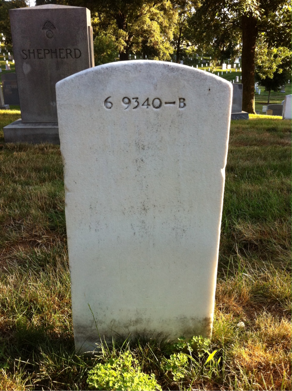 Back of headstone — Edward Motley