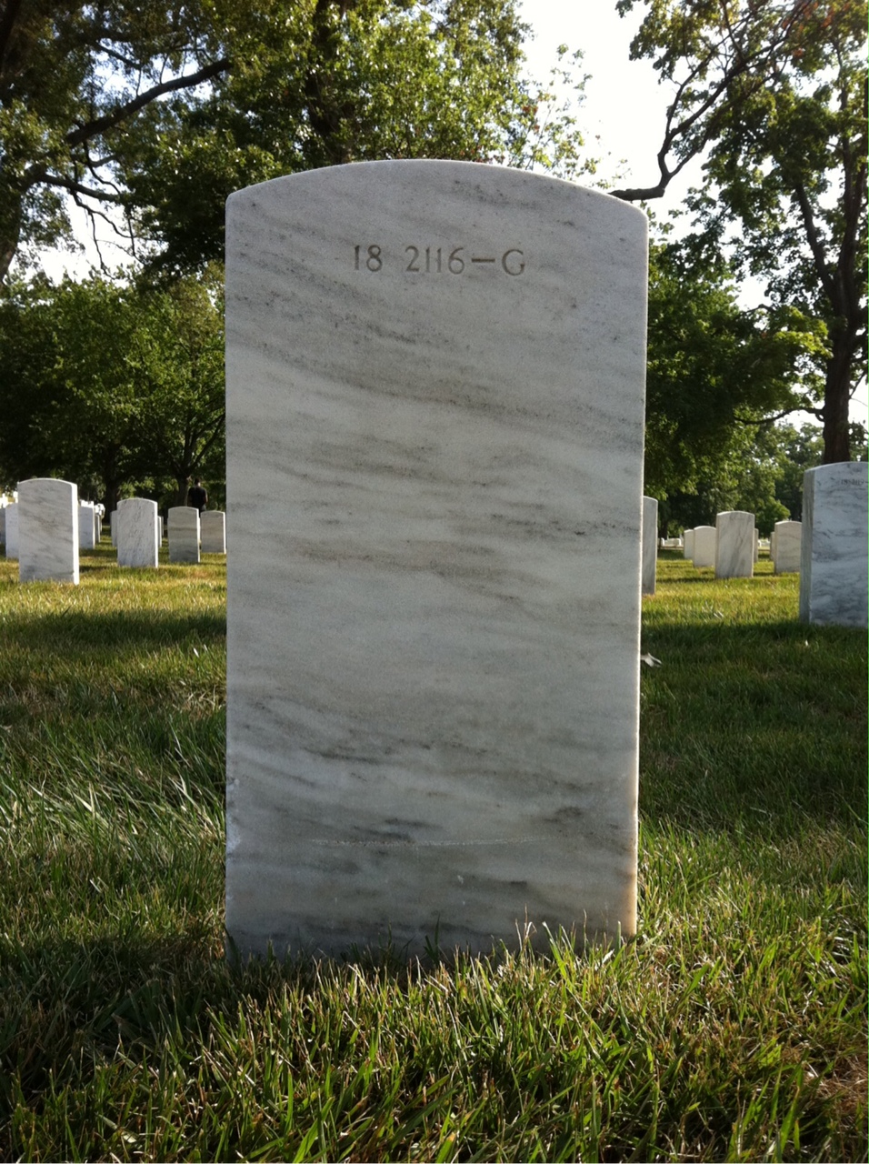 Back of headstone — Albert Mork