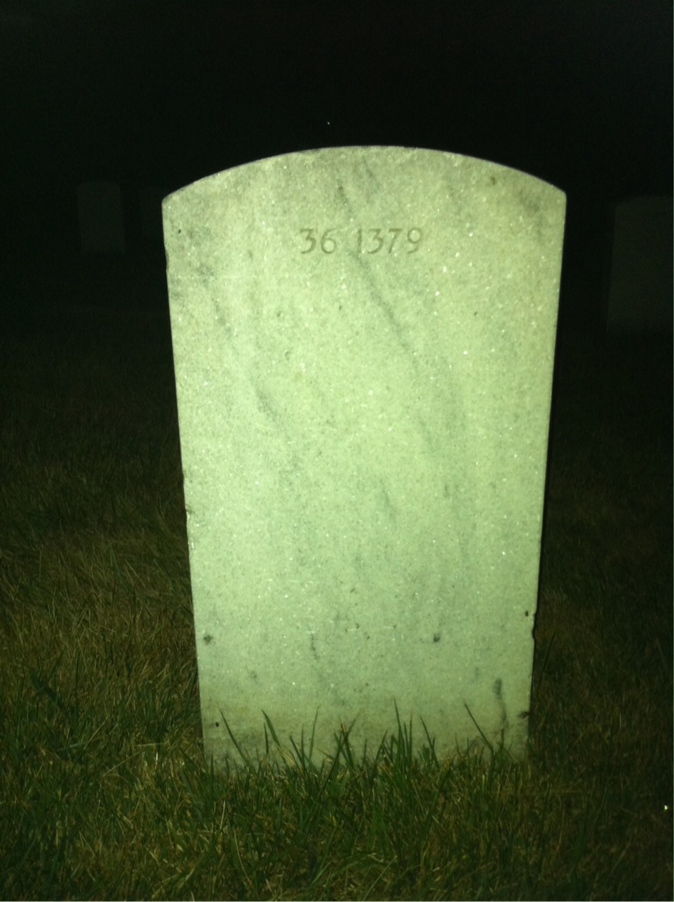 Back of headstone — William M Kirby