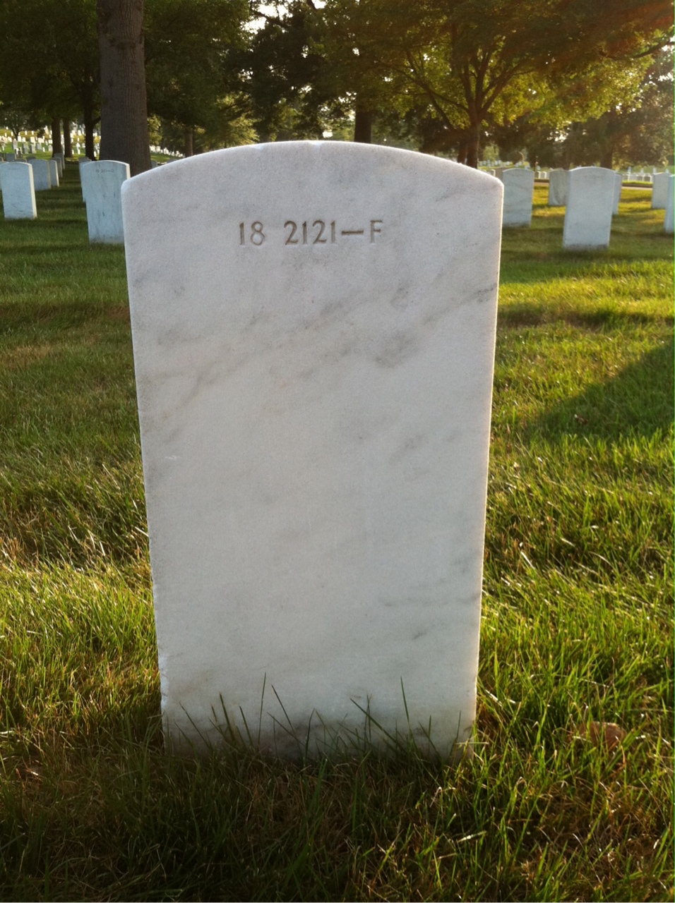 Back of headstone — Edward Mckee