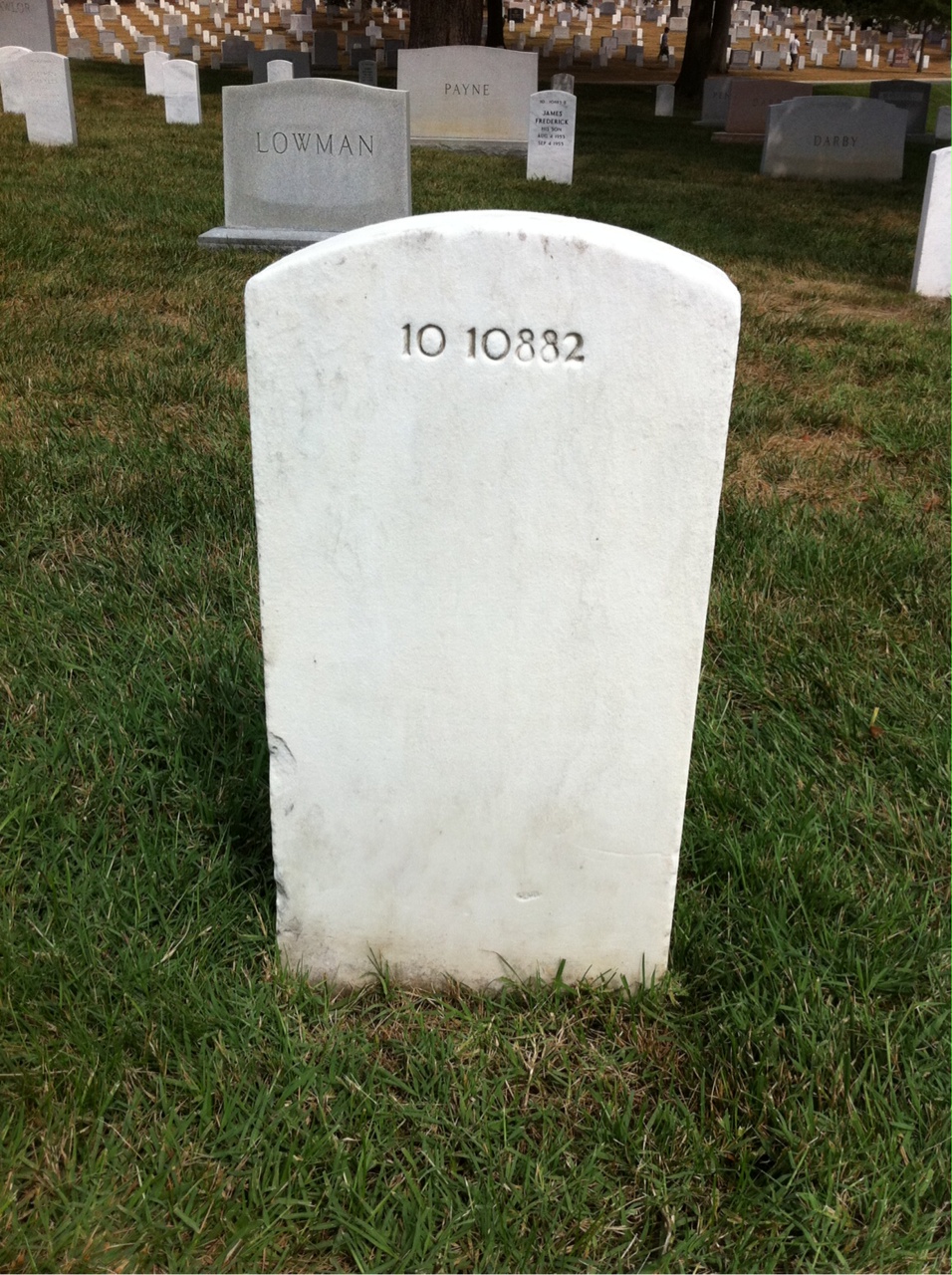 Back of headstone — Raymond Asserson