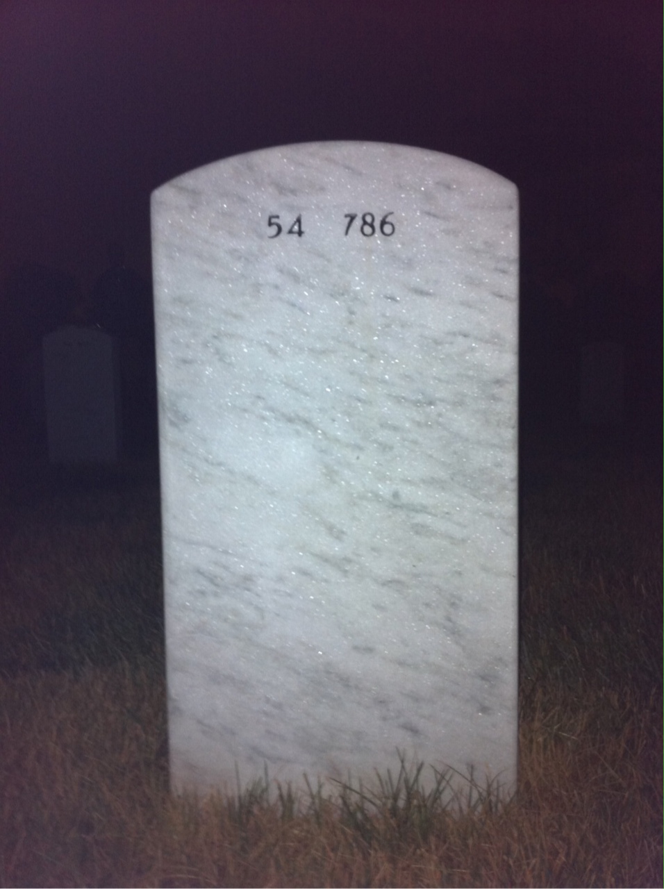 Back of headstone — John Ouzts