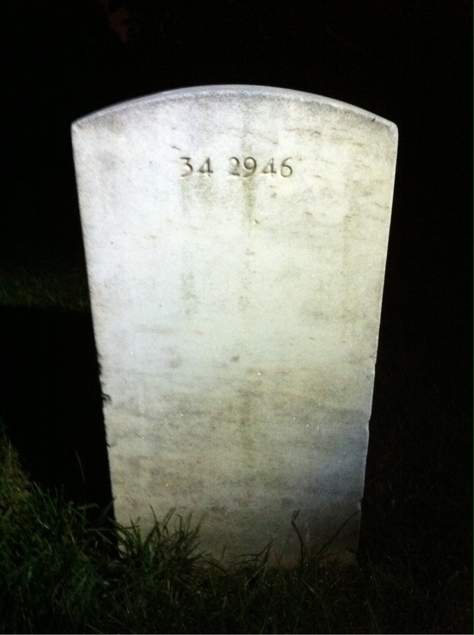 Back of headstone — Frank Mussetter