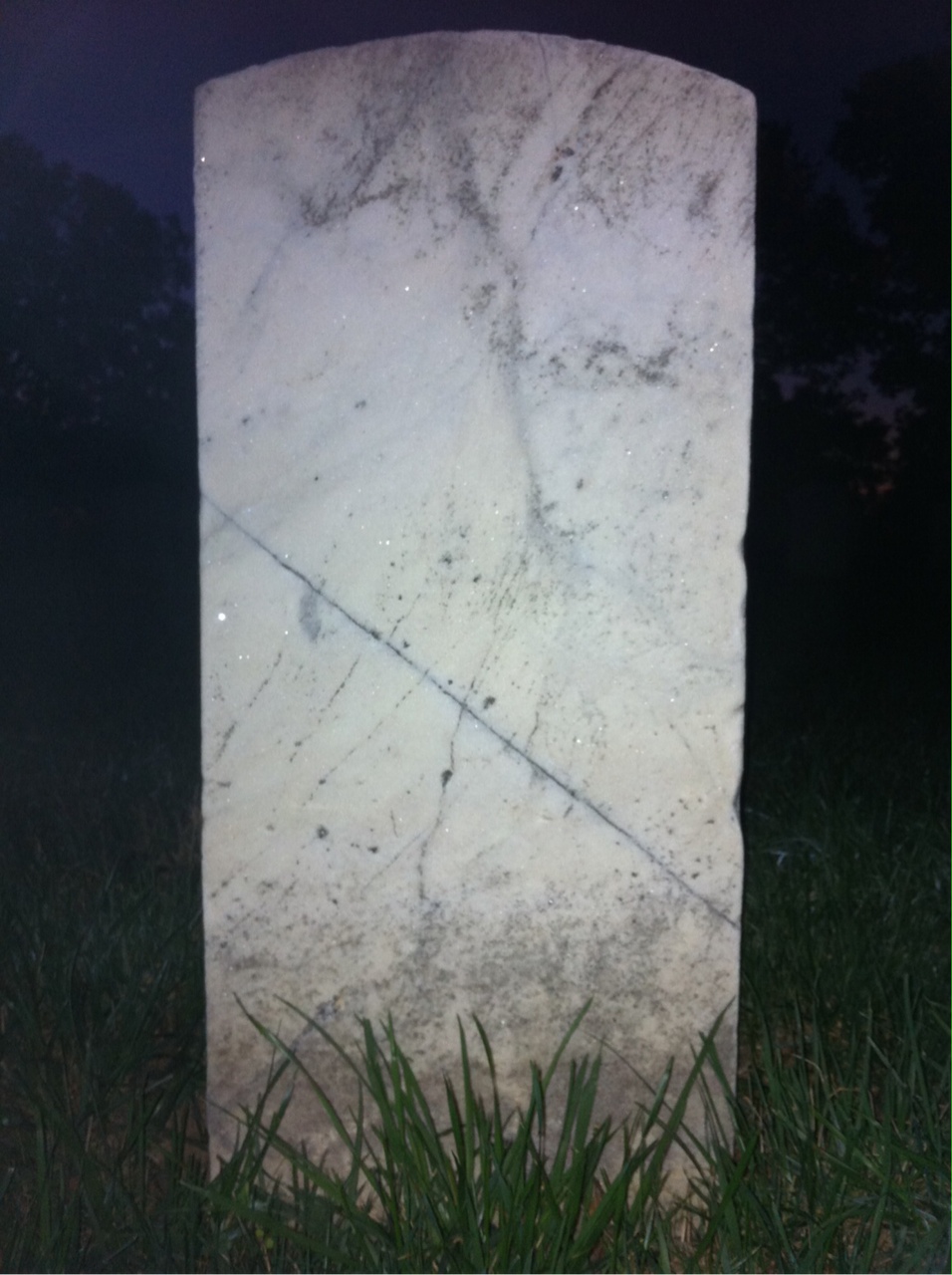 Back of headstone — William Bailey