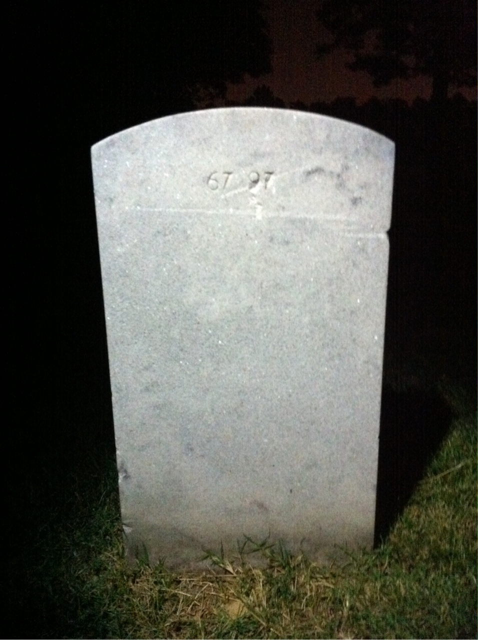 Back of headstone — Wallace Brackin