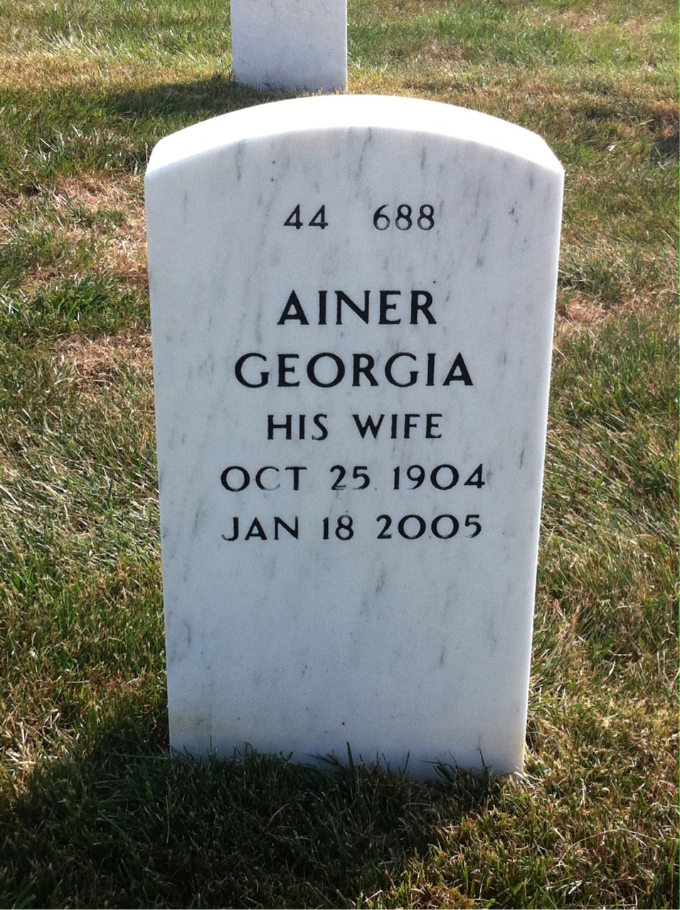Back of headstone — William Groves