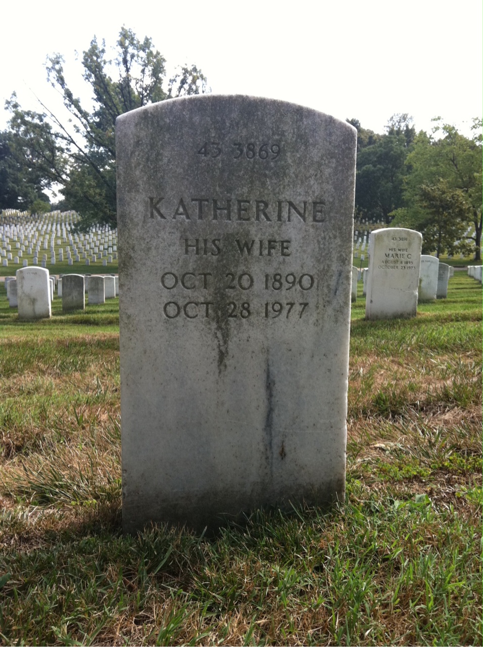 Back of headstone — William Joseph Maloney