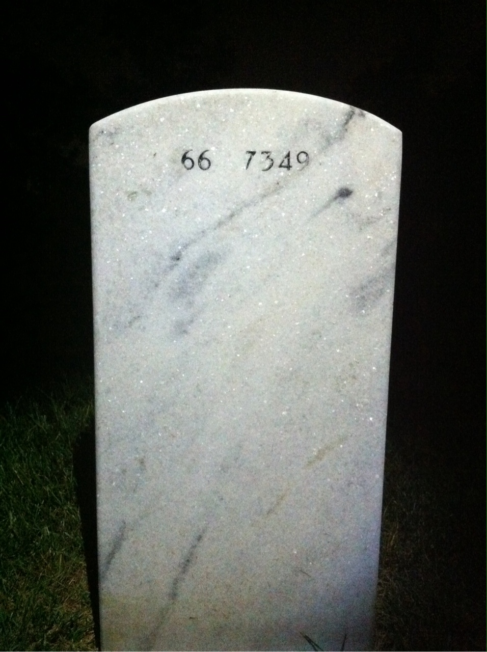 Back of headstone — Robert Clark