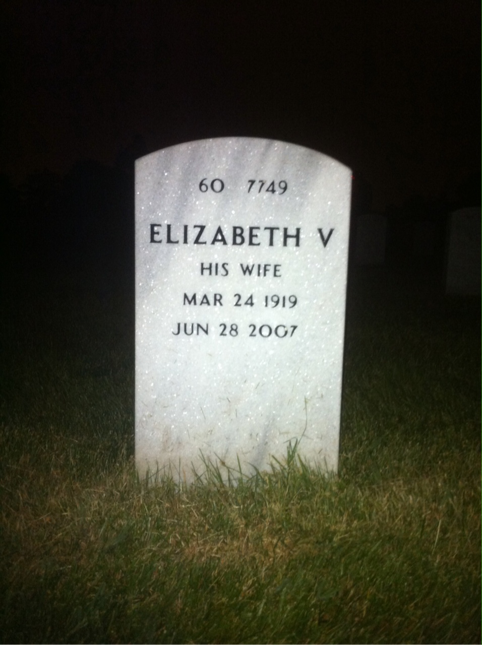 Back of headstone — Philip Collins