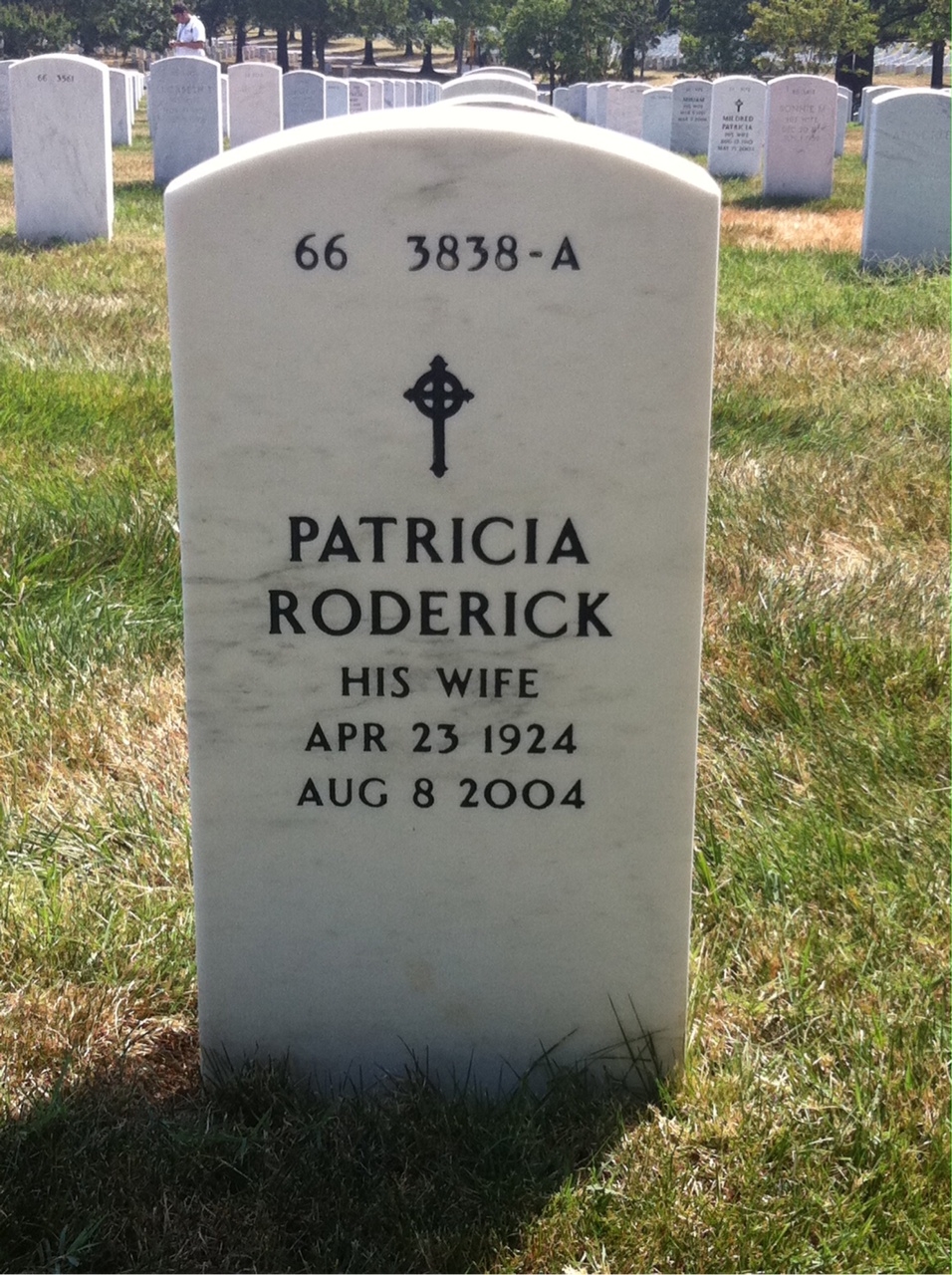 Back of headstone — Donald Jones