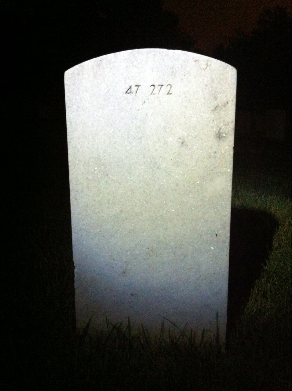 Back of headstone — Anna Banks