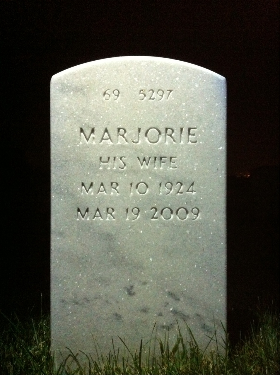 Back of headstone — John Hallinan