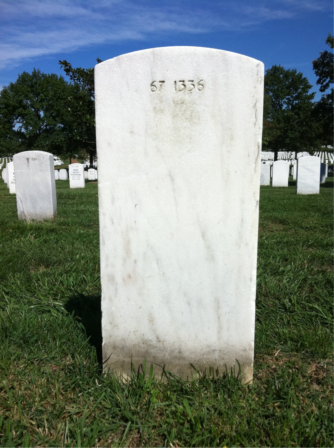 Back of headstone — James Moats