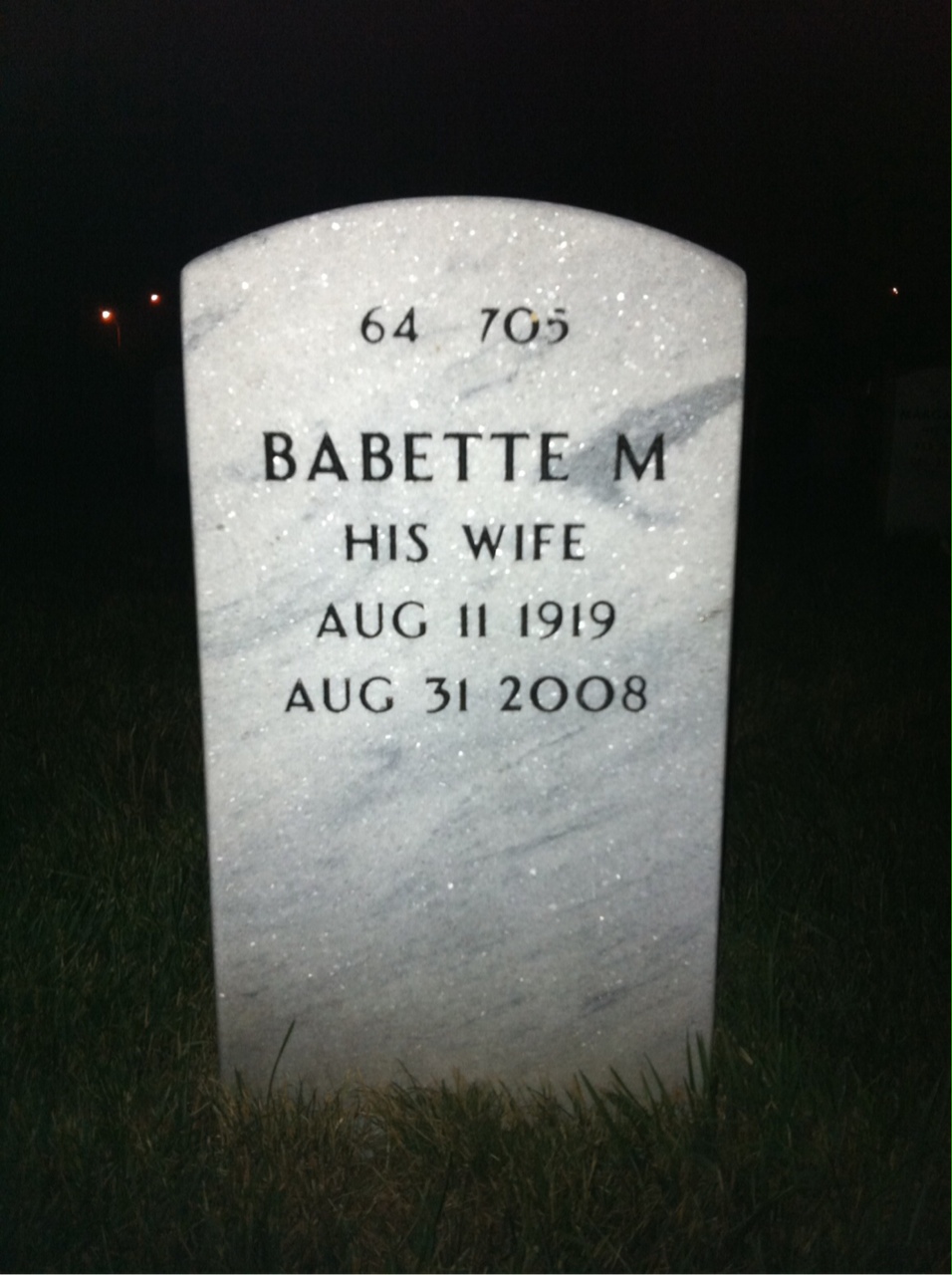 Back of headstone — Robert Milliken