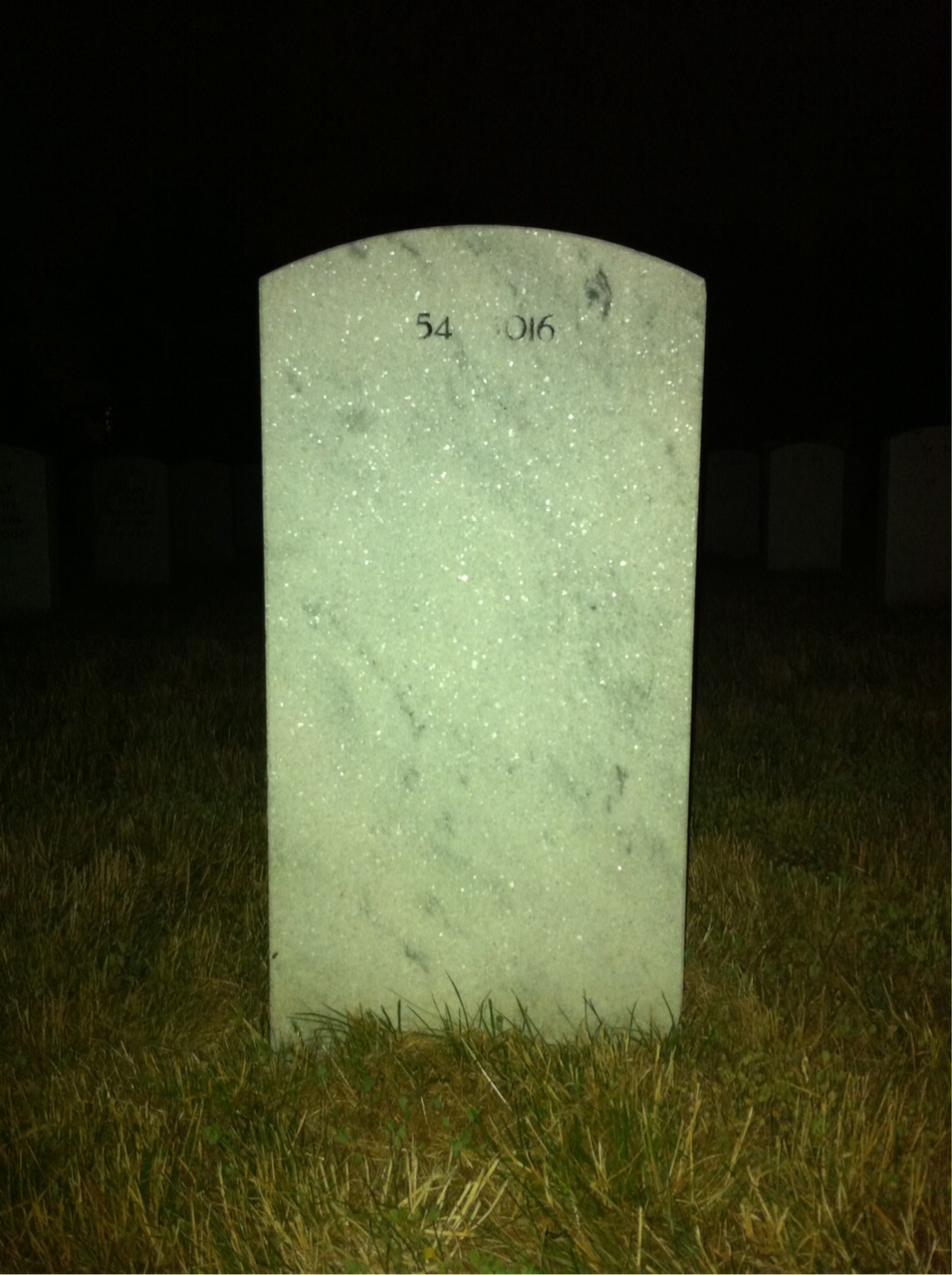 Back of headstone — Peter Evans