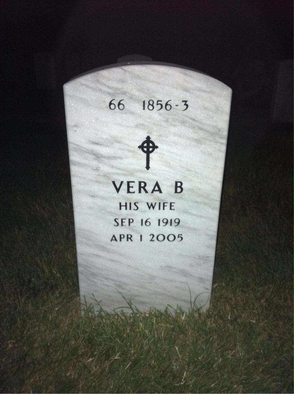 Back of headstone — Robert Whiteside