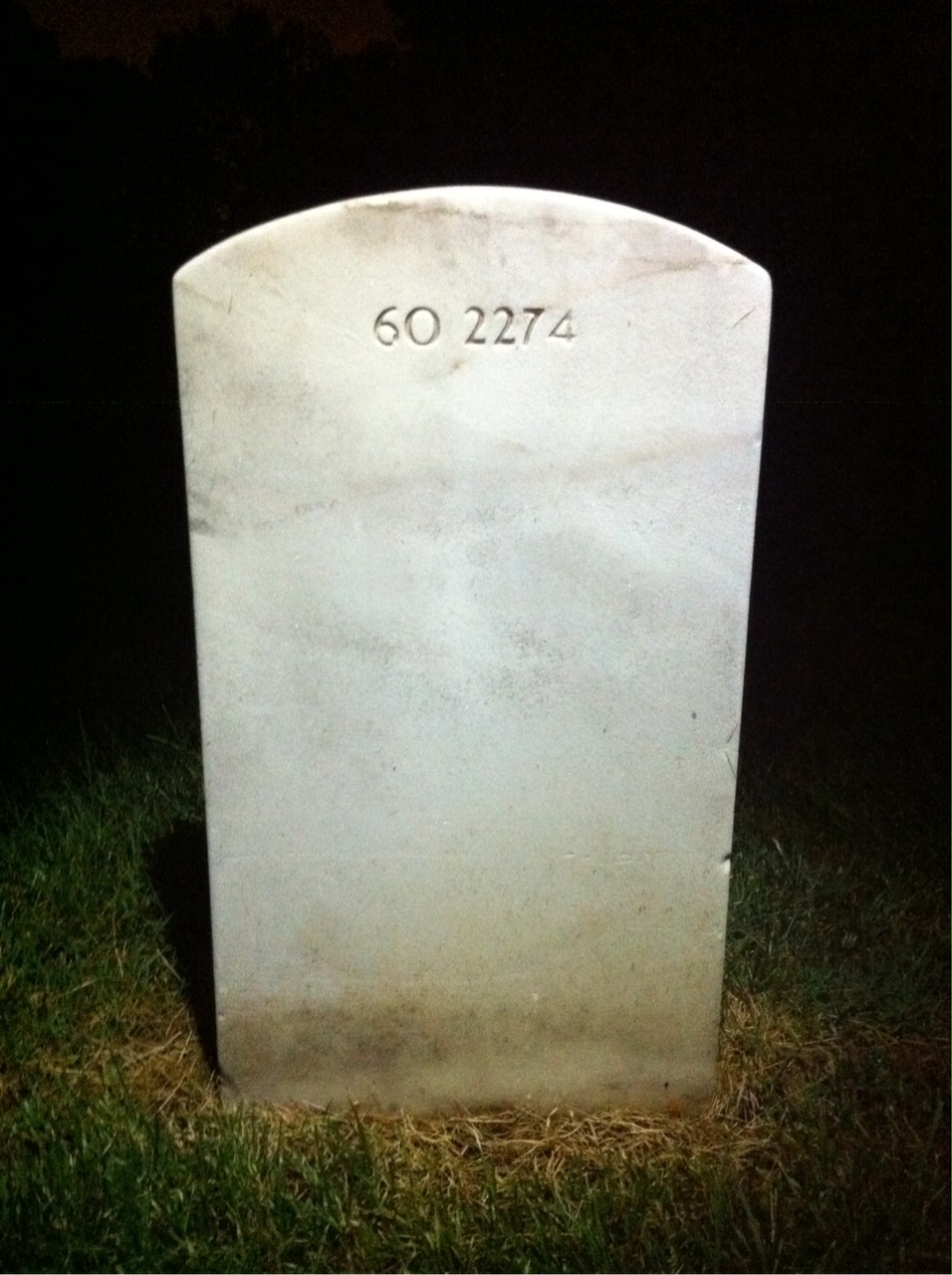 Back of headstone — William I Stine