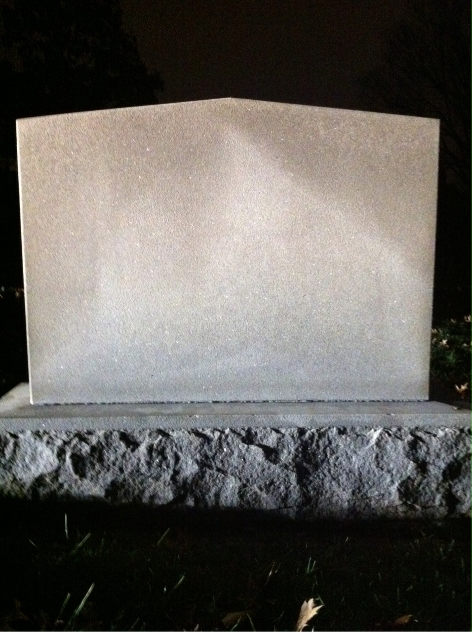 Back of headstone — William Laurie Peel