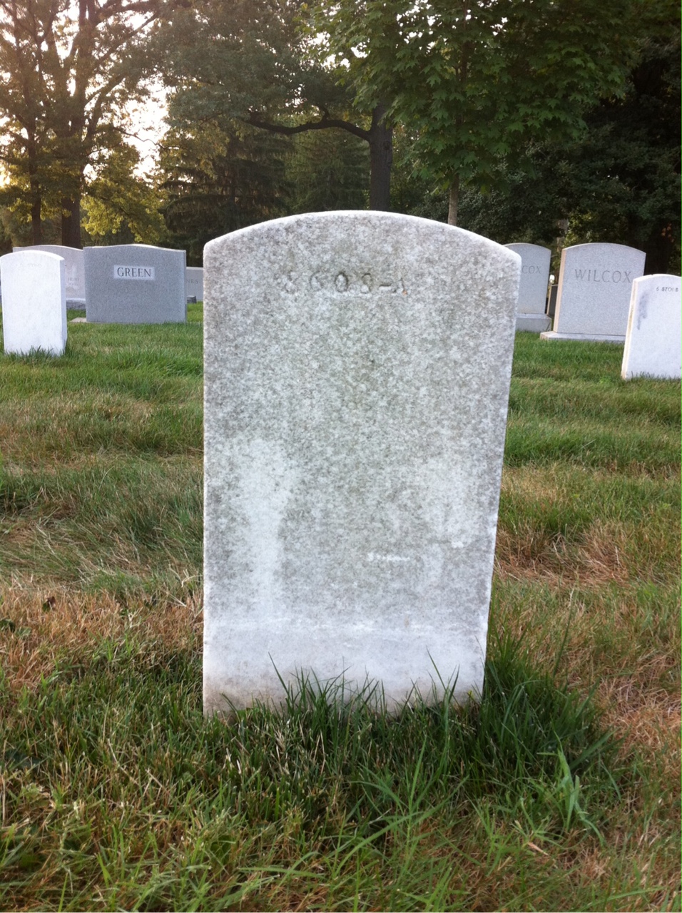 Back of headstone — C Middleton