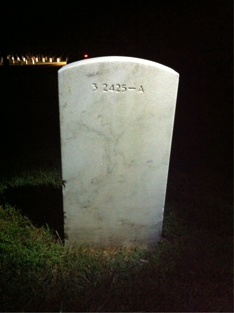 Back of headstone — Robert W Wilson