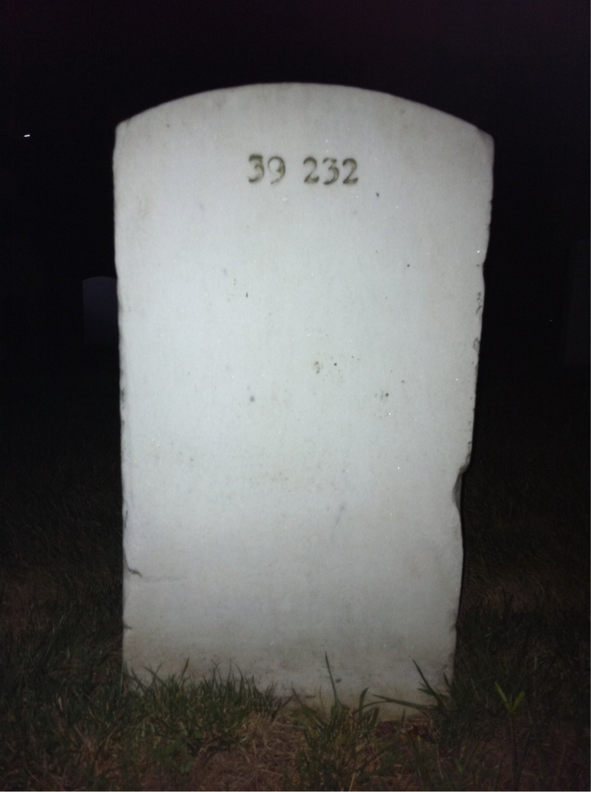Back of headstone — Blain Mumby