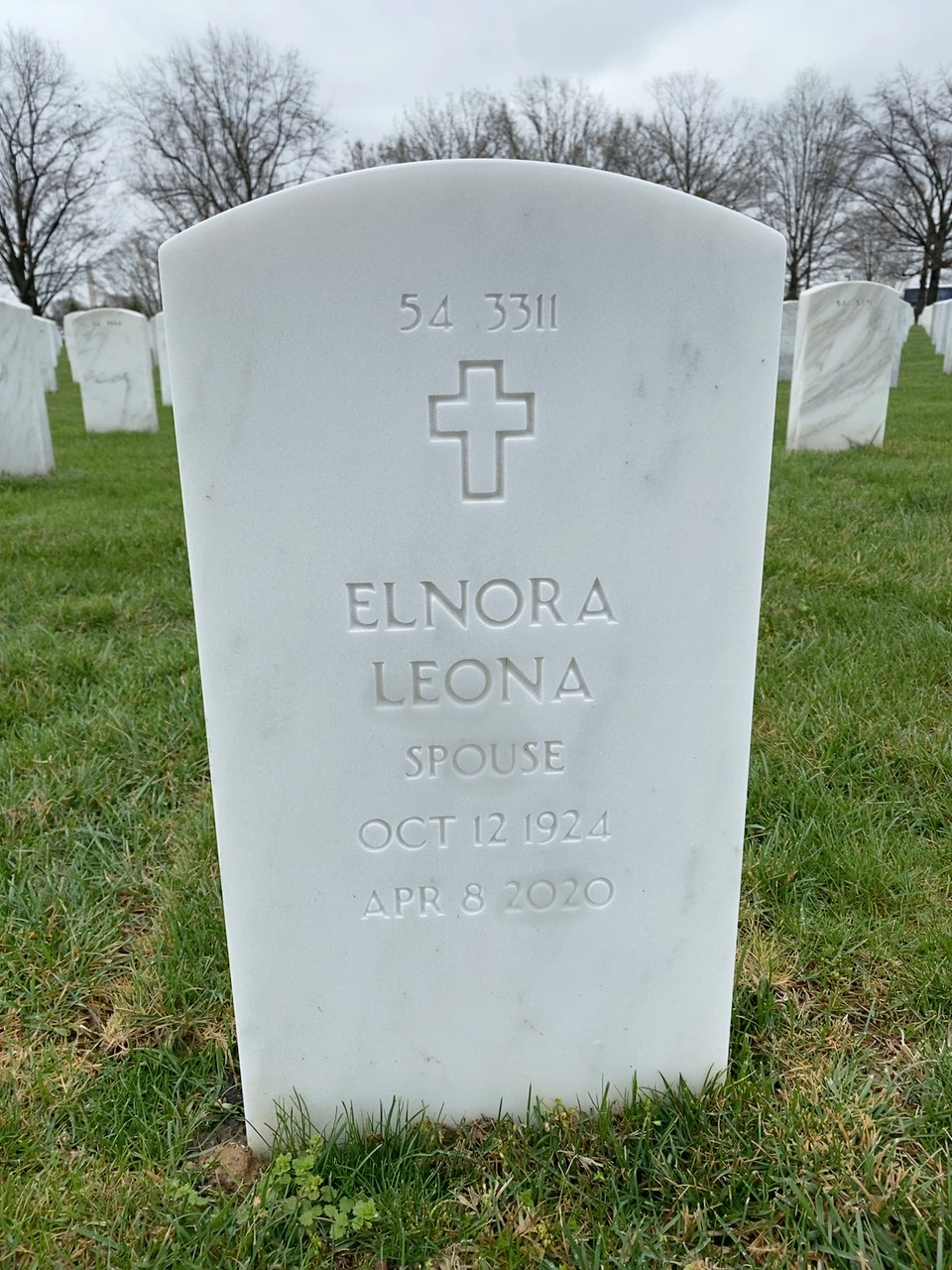 Back of headstone — Nolan Klepinger