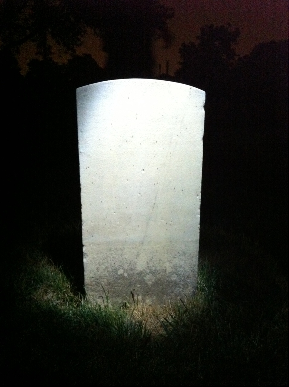 Back of headstone — Charles Armstrong