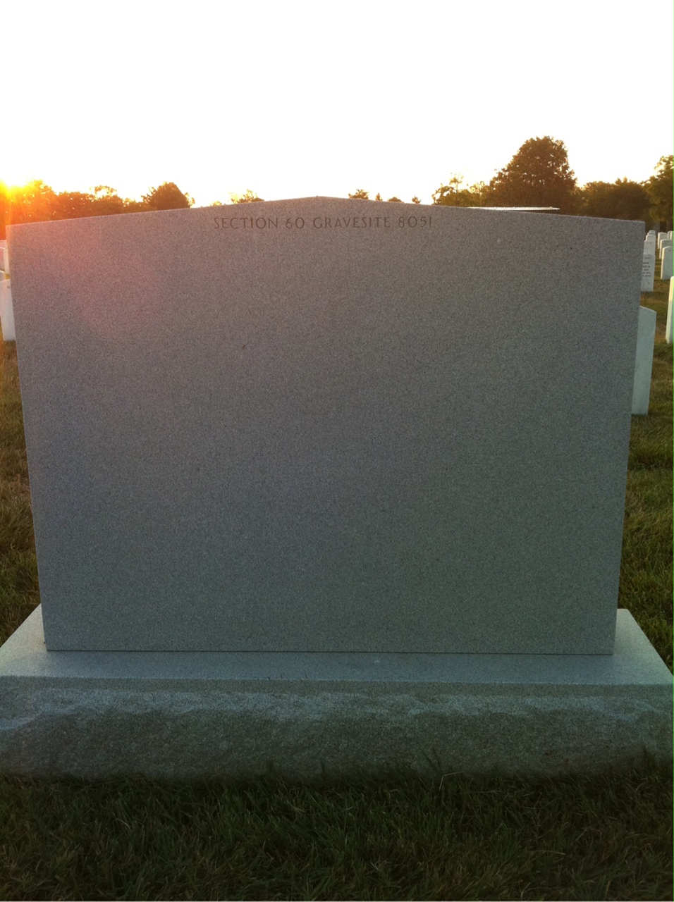 Back of headstone — Marilyn Gabbard