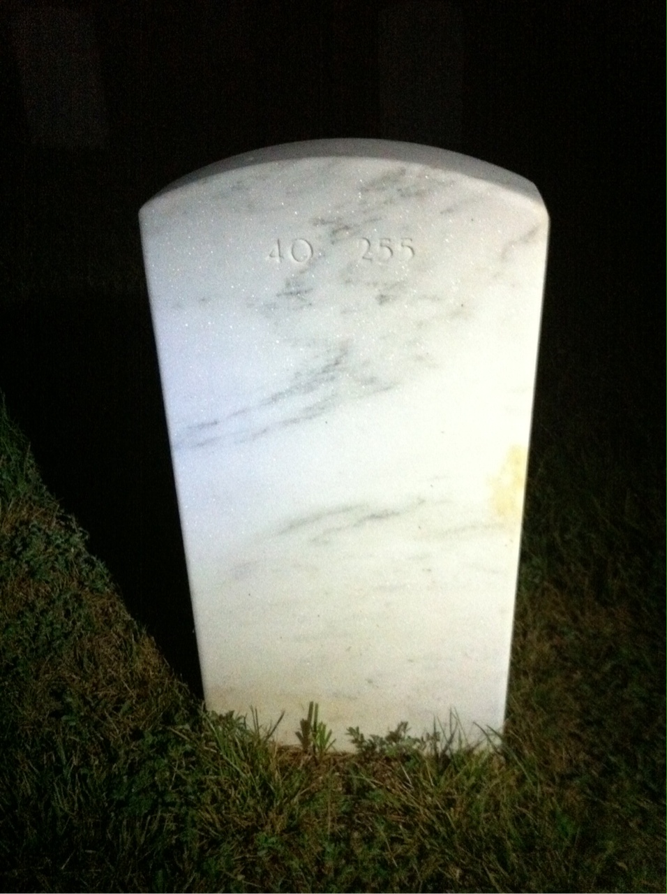 Back of headstone — Johnnie Jackson