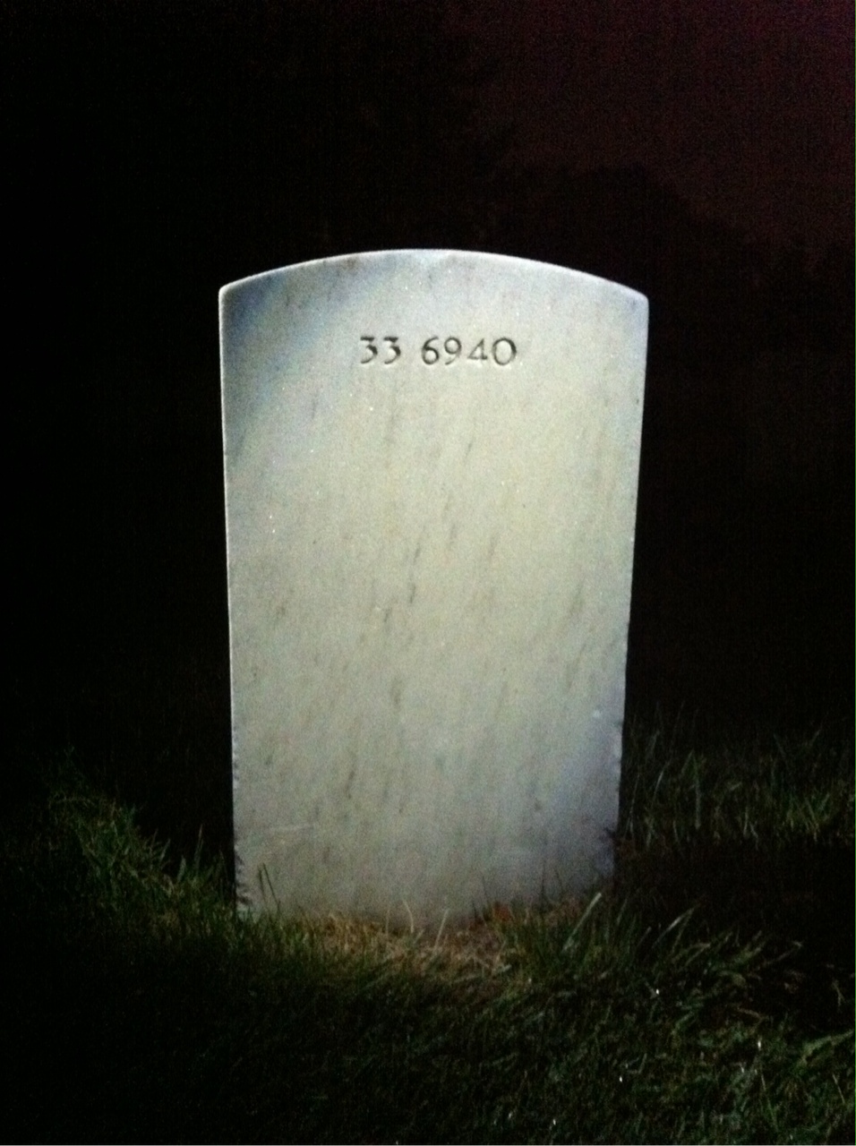 Back of headstone — Thomas J Cockrell