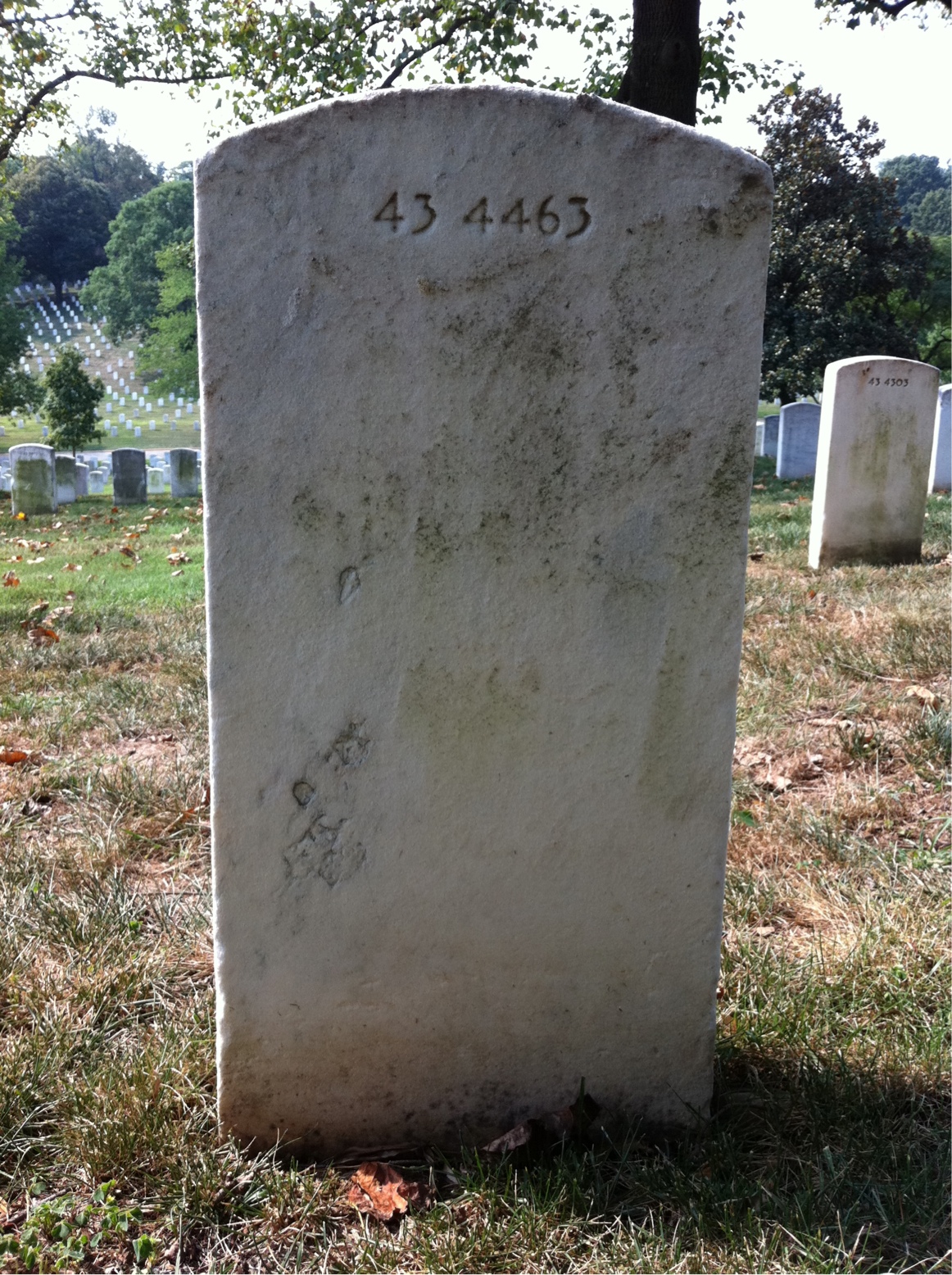 Back of headstone — Charles Crockett