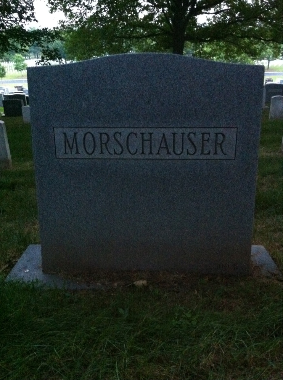 Back of headstone — Jennifer Morschauser
