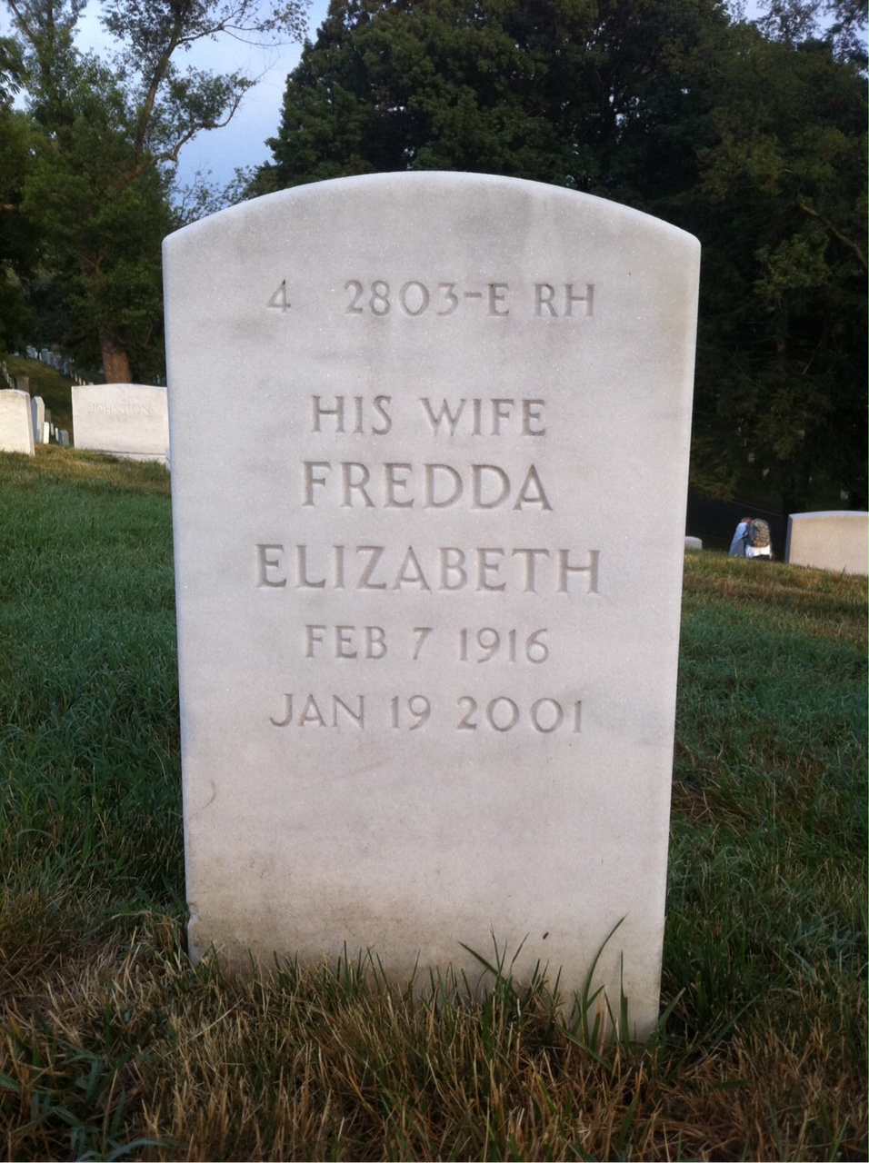Back of headstone — Ambrose Mcvay