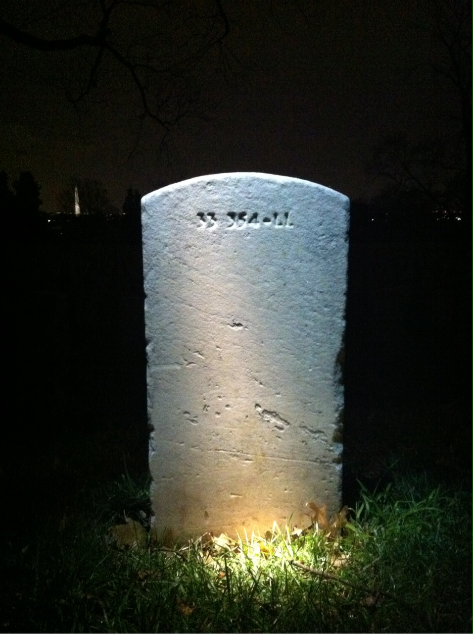 Back of headstone — William Benoit
