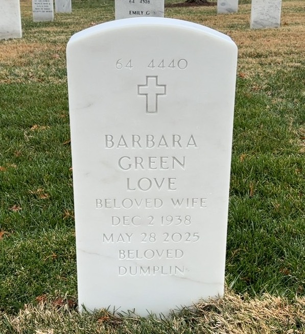 Back of headstone — Sam Love