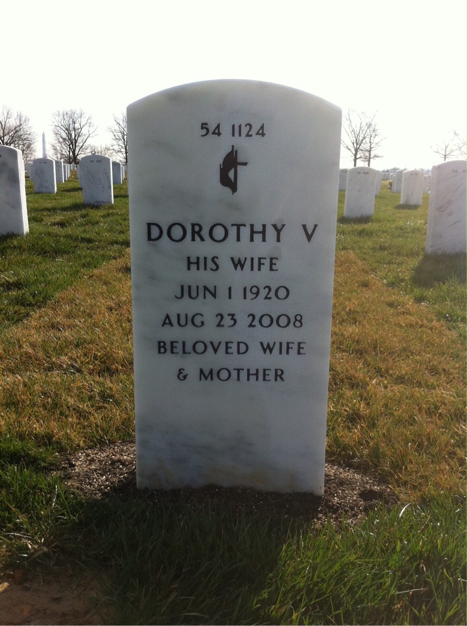 Back of headstone — Sterling Eisiminger