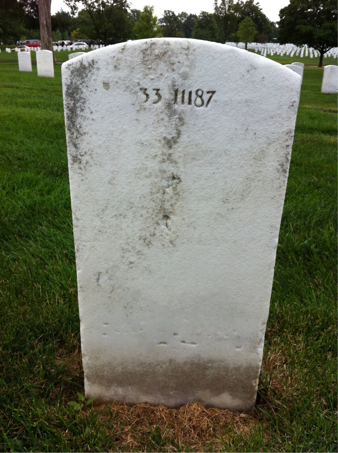 Back of headstone — Marion Bouchard