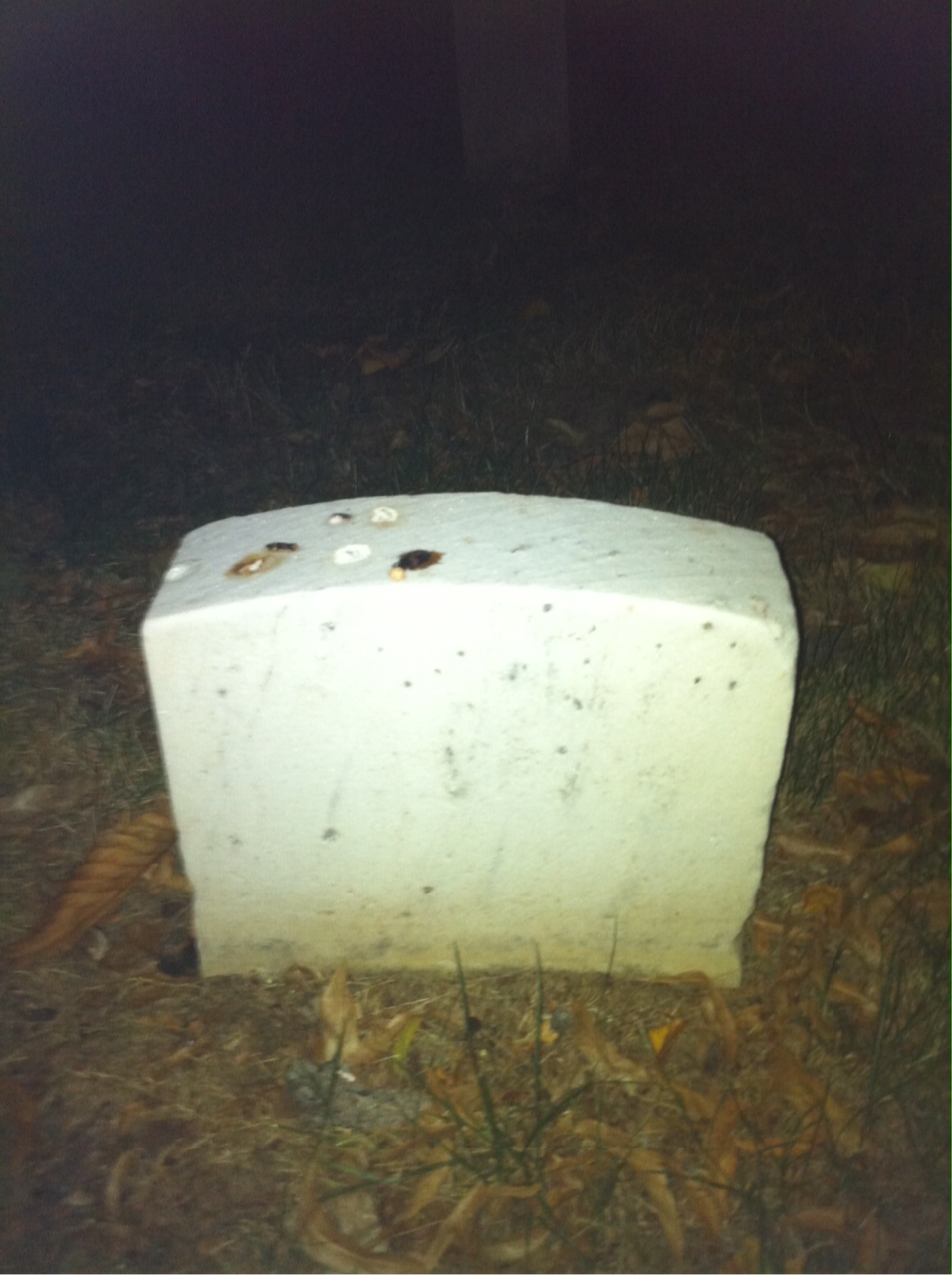 Back of headstone — Thomas Mulford