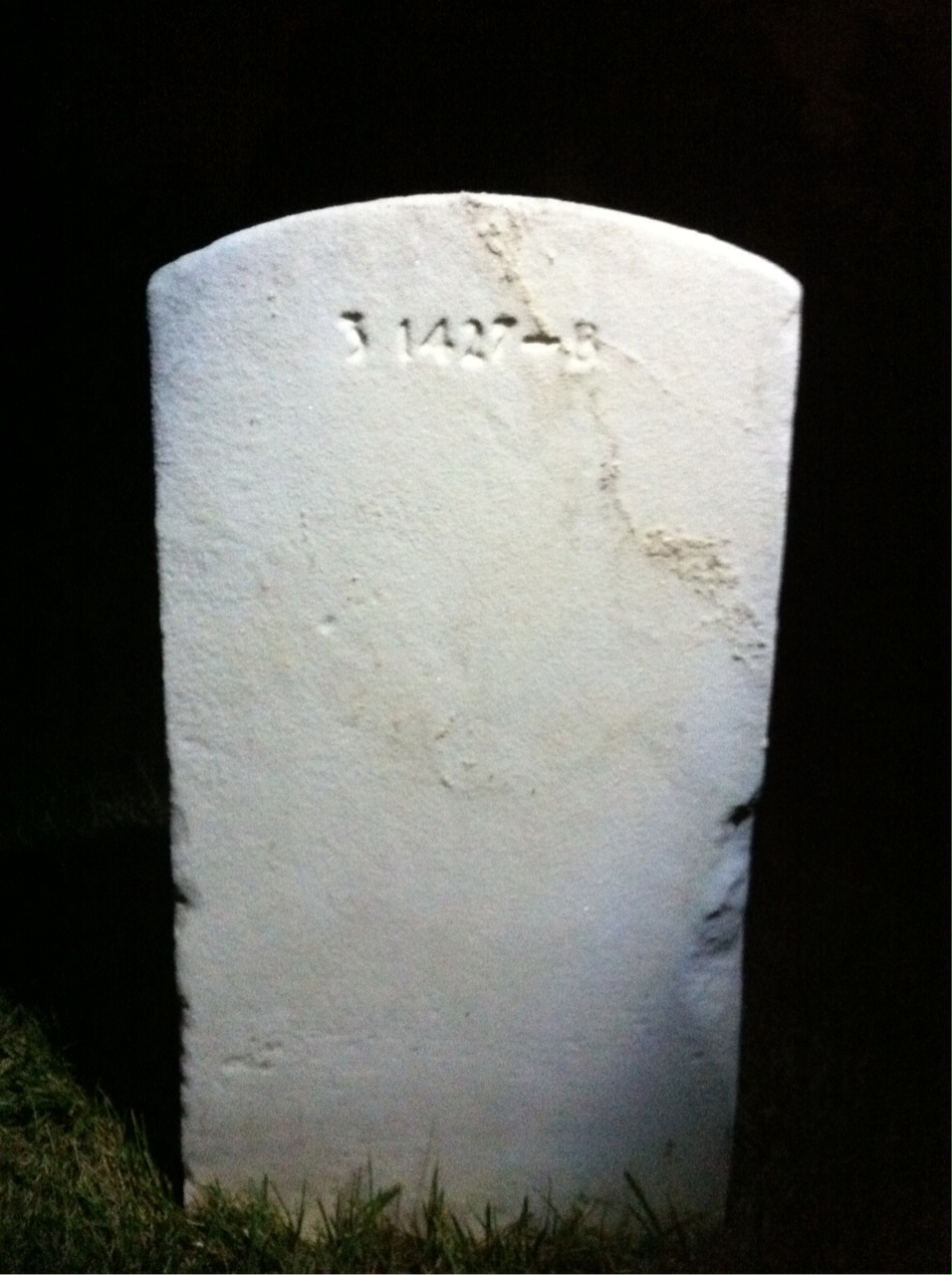 Back of headstone — Albert Crilley