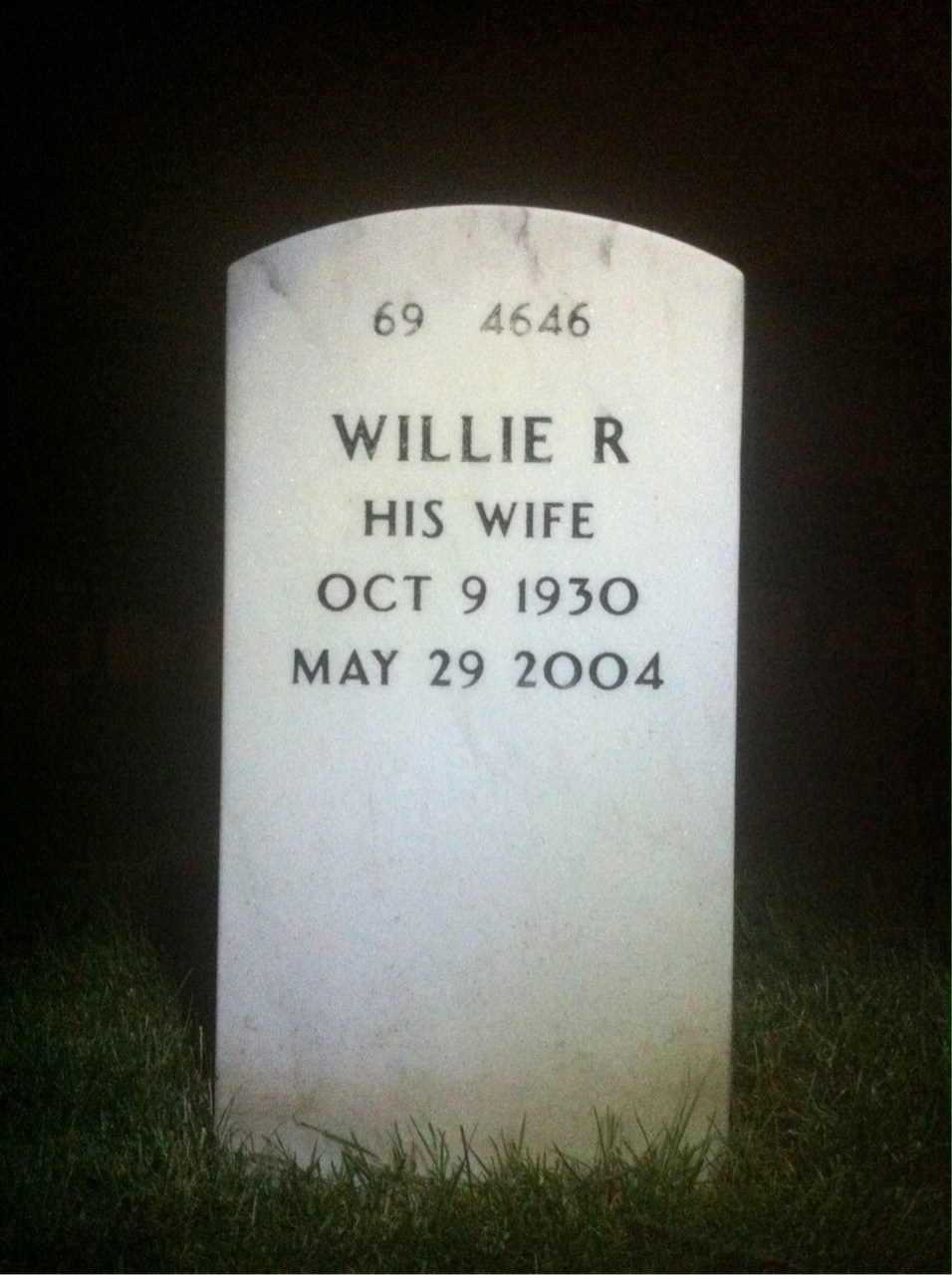 Back of headstone — James Feimster