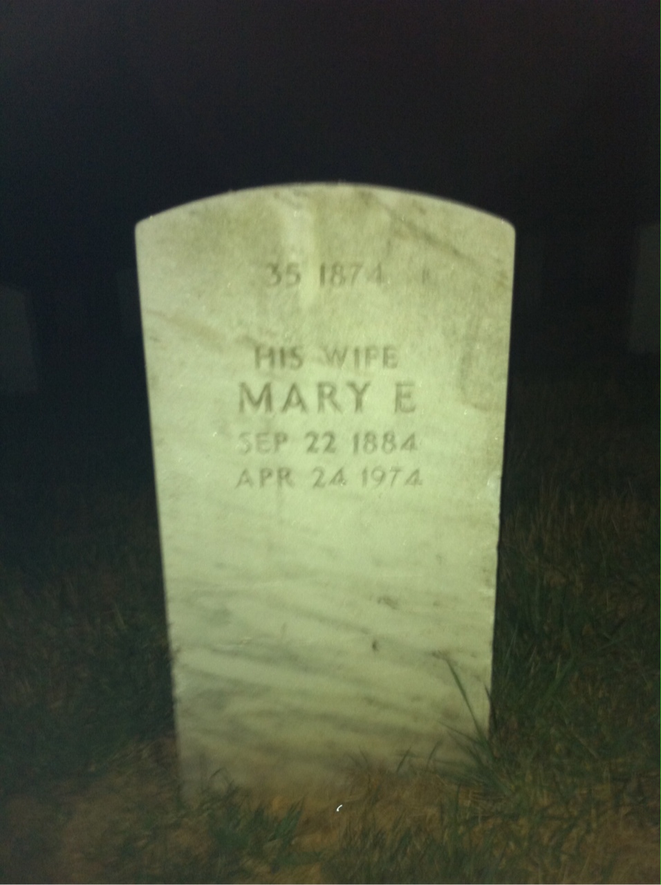 Back of headstone — Harrison Babcock