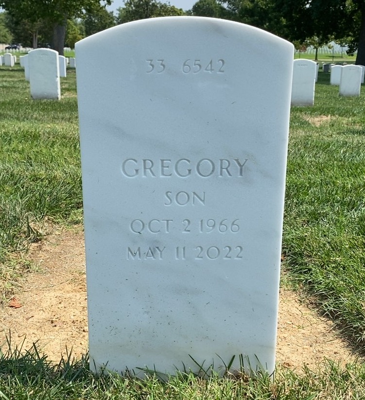 Back of headstone — Raymond Weicker