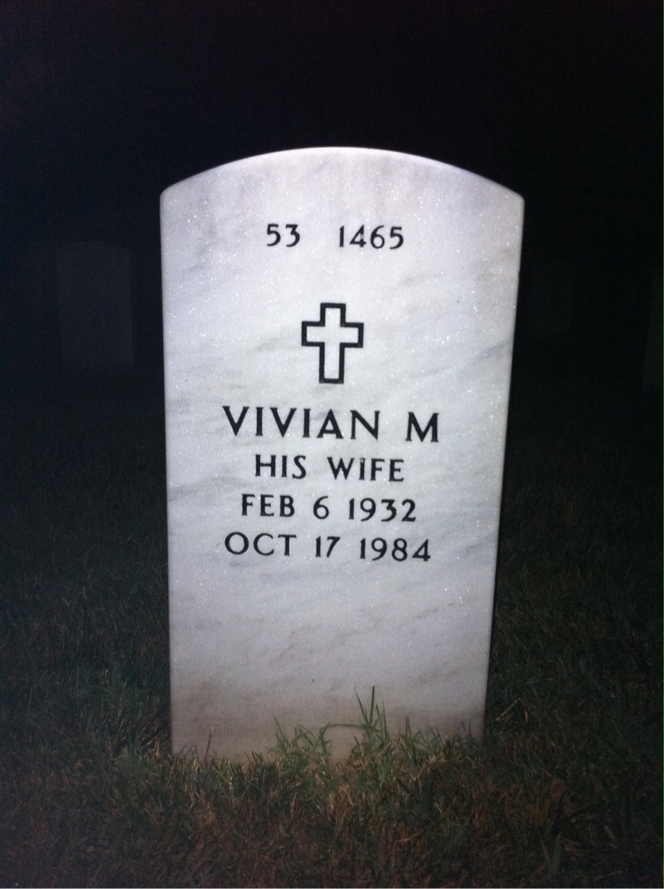 Back of headstone — James Lee