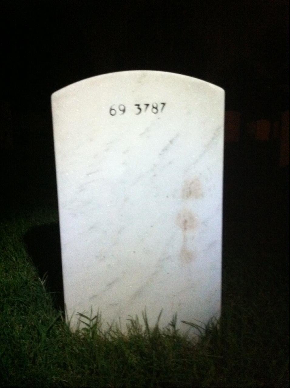 Back of headstone — Steve Gula