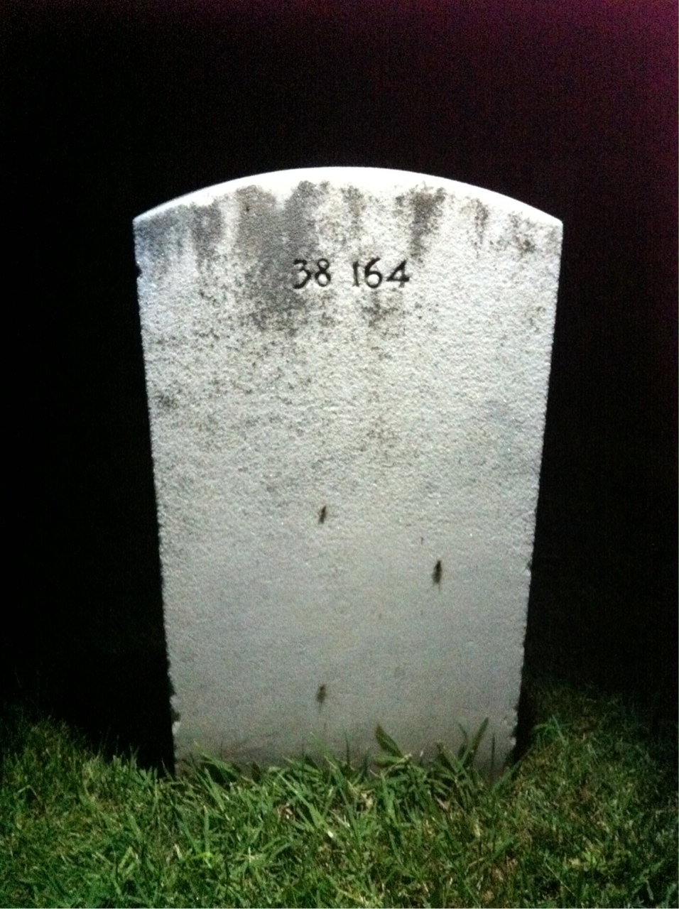 Back of headstone — Esther Mitchell