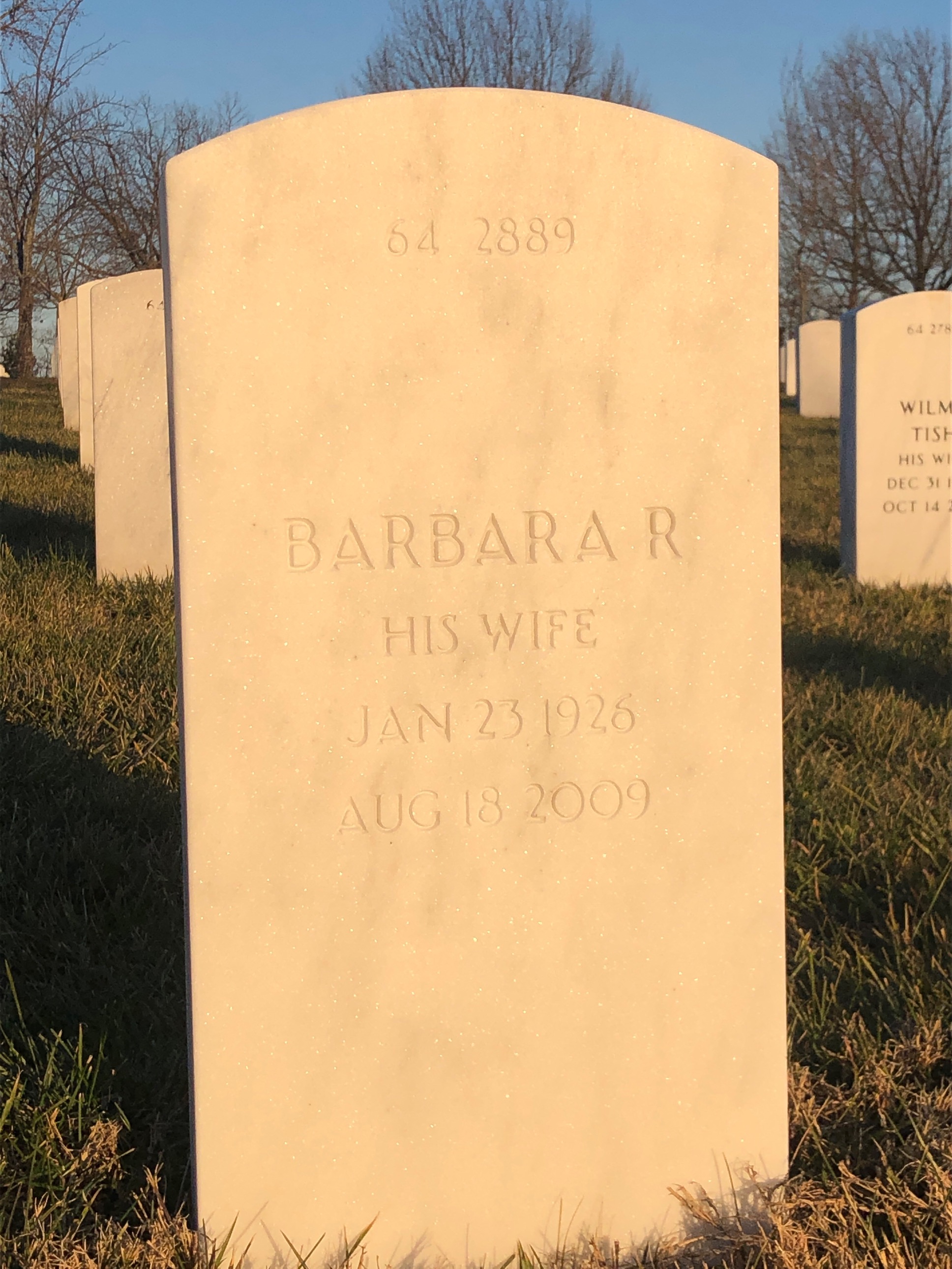 Back of headstone — Raymond Milz