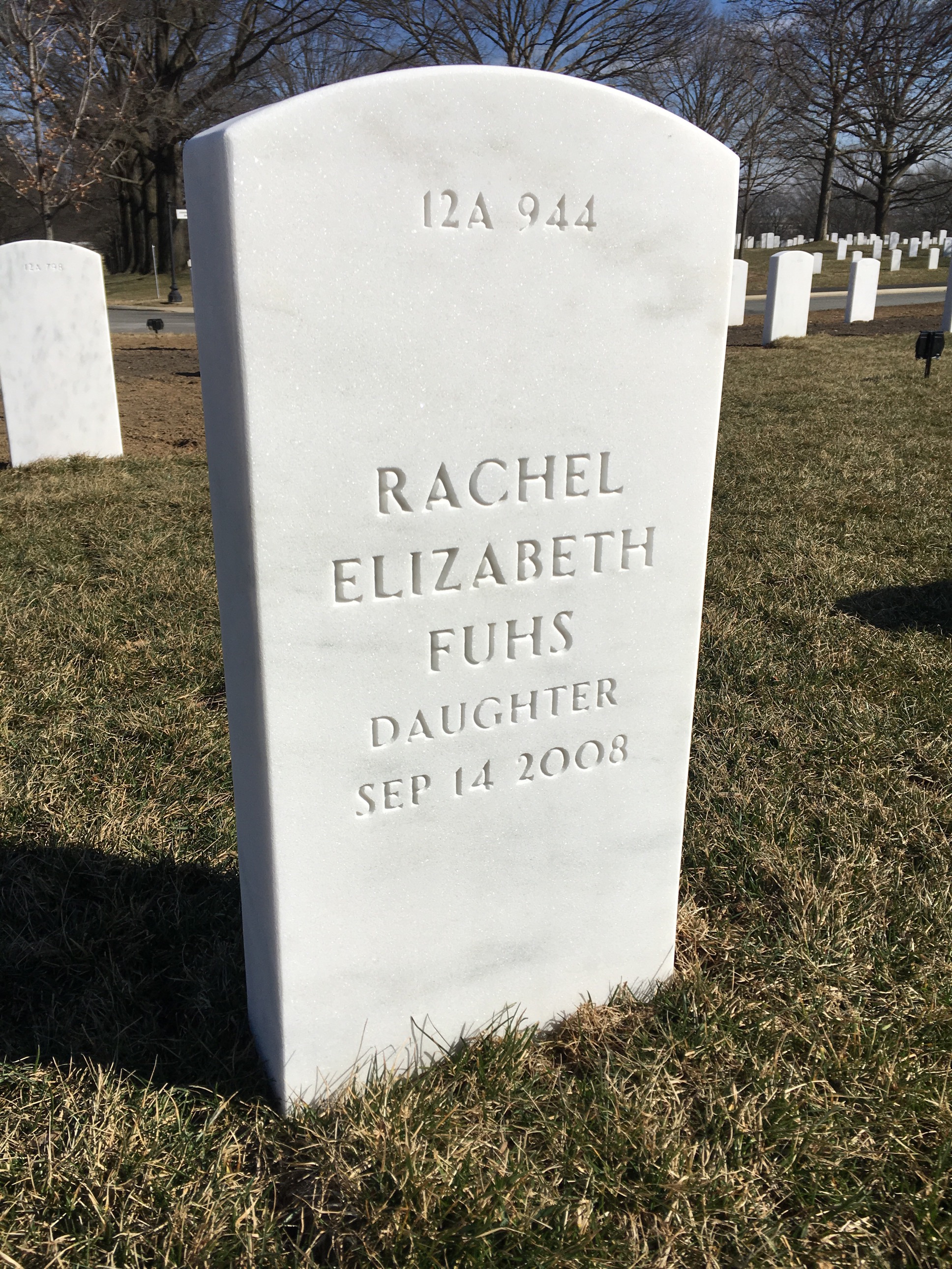 Back of headstone — Scott William Fuhs