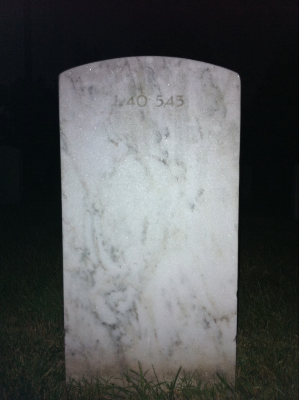 Back of headstone — Sanford Morgan