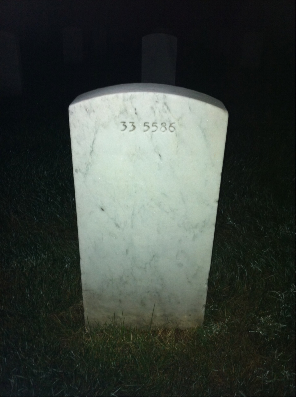Back of headstone — Sarah Austin