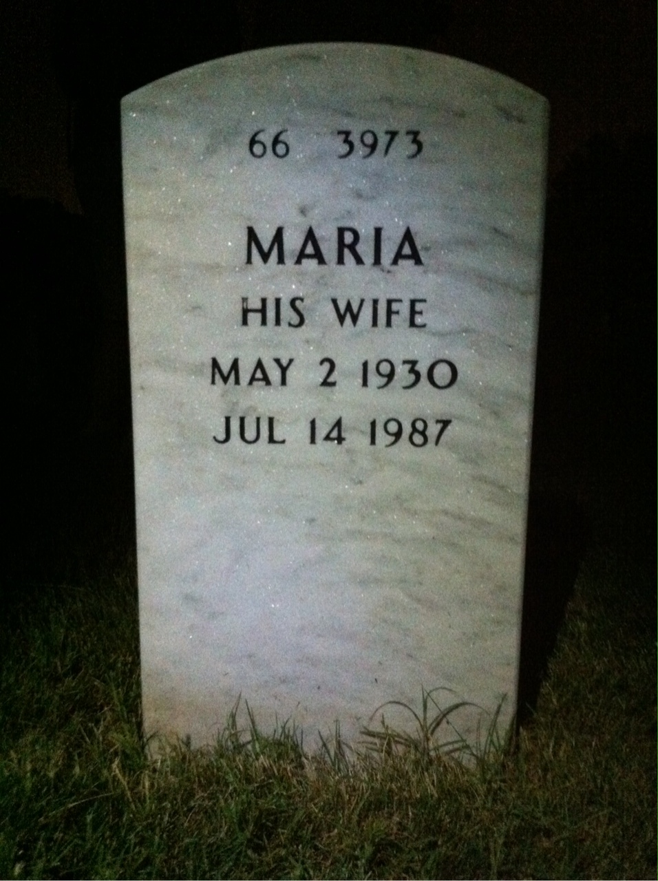 Back of headstone — George Luketich